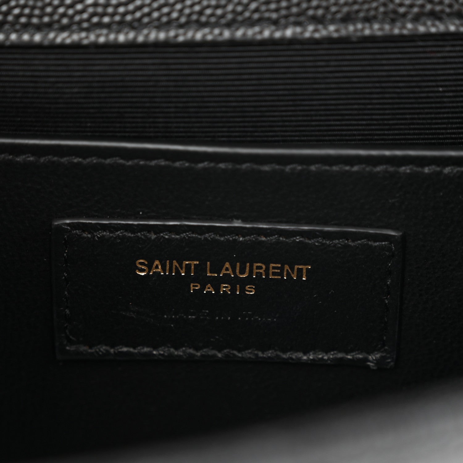 Saint Laurent Grain De Poudre Triquilt Medium Monogram Satchel Black
