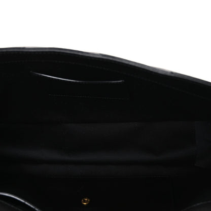 Saint Laurent Lambskin Chevron Quilted Medium Loulou Black