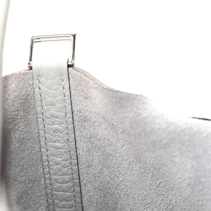 Taurillon Clemence Picotin Lock 18 PM Bucket Bag Bleu Glacier