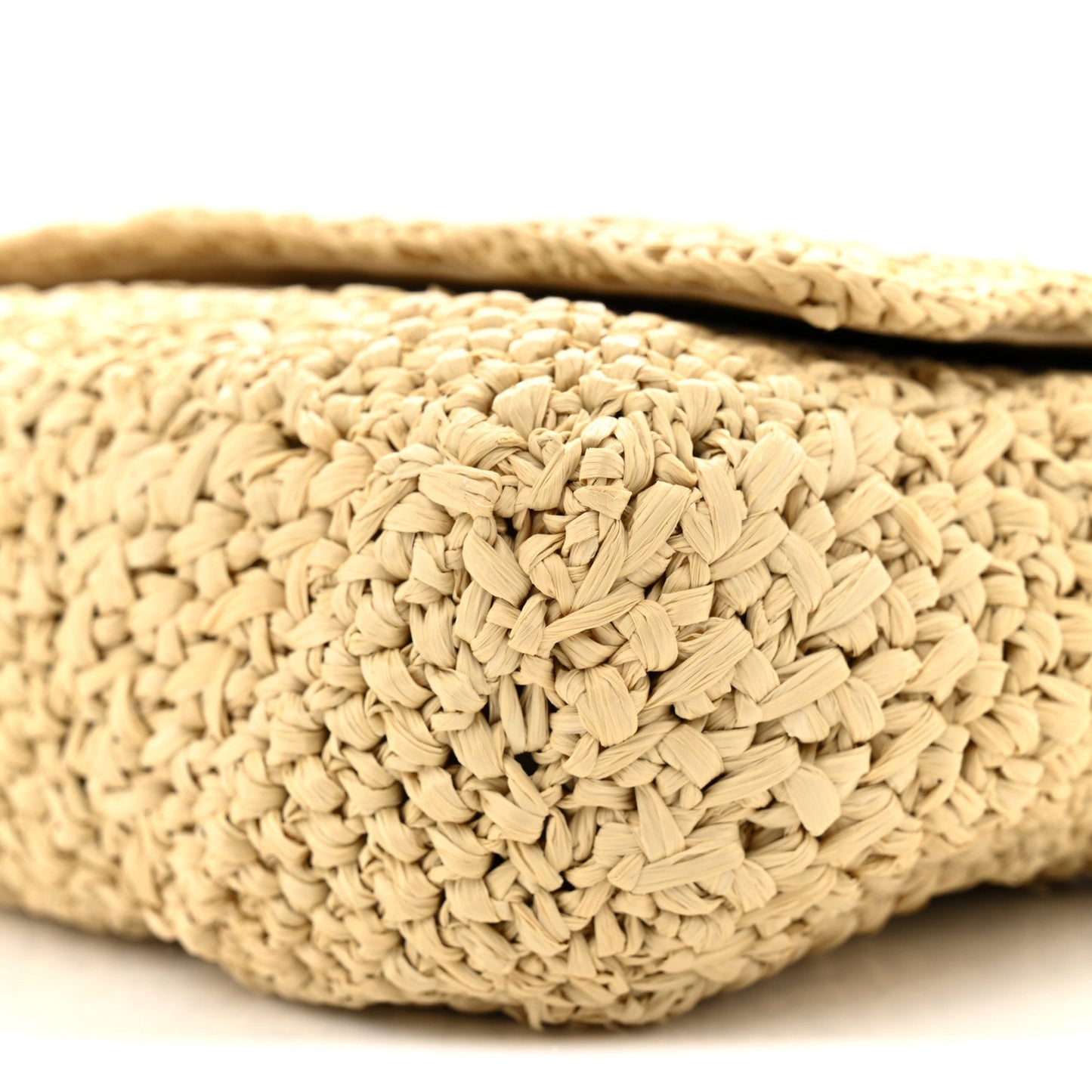 Saint Laurent Raffia Monogram Medium Jamie Shoulder Bag Natural Avorio