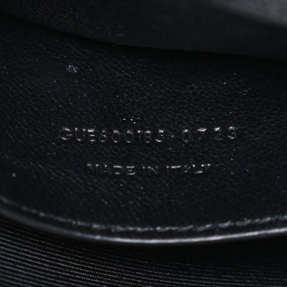 Saint Laurent Grain De Poudre Matelasse Medium Monogram Satchel Black
