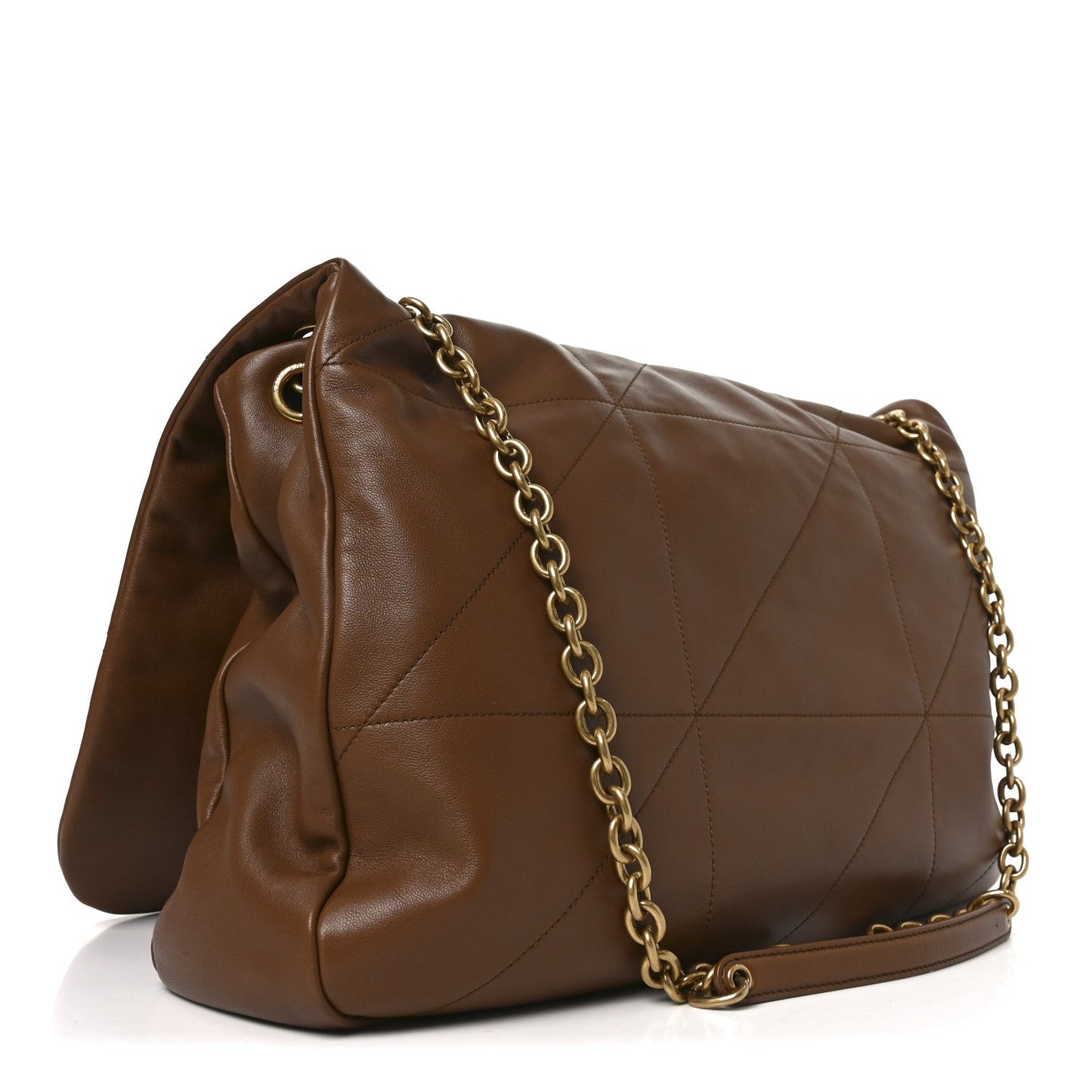 Saint Laurent Matelasse Monogram Large Jamie Lambskin Shoulder Bag Light Fox
