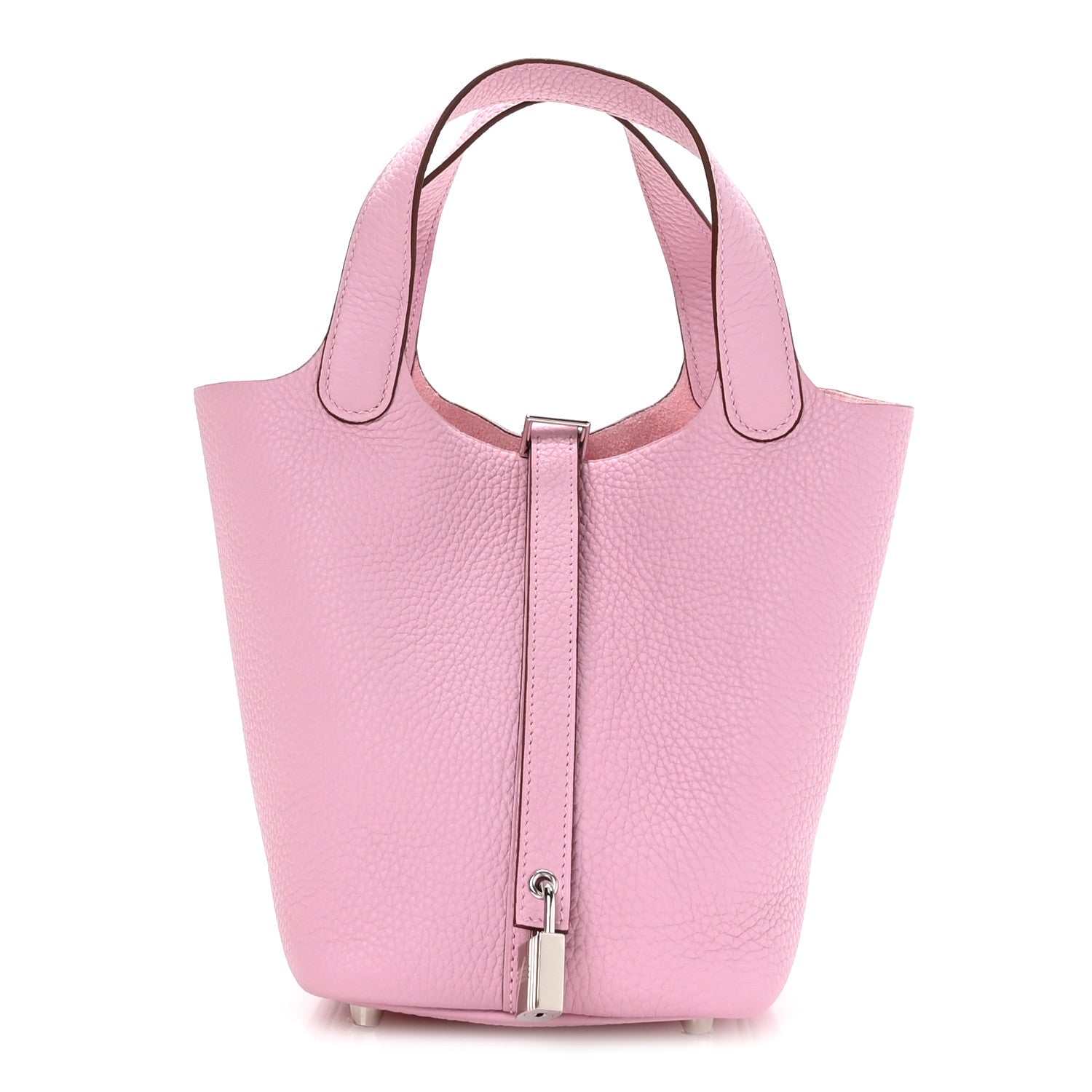 Taurillon Clemence Picotin Lock 18 PM Handbag in Rose Sakura