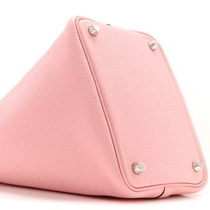 Taurillon Clemence Picotin Lock 18 PM Handbag Rose Sakura