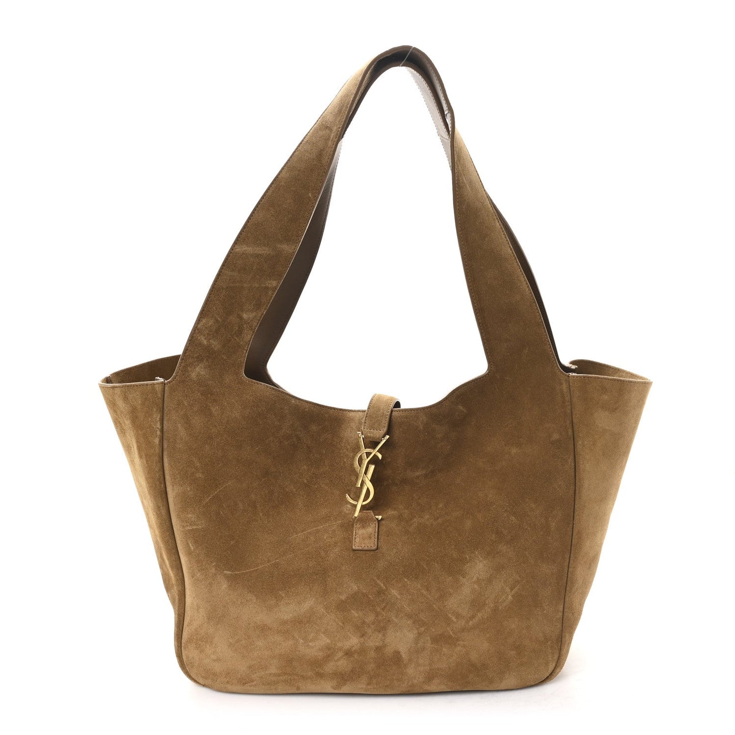 Saint Laurent Bea Suede Tote Golden Leaf