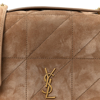 Saint Laurent Suede Matelasse Monogram Mini Jamie 4.3 Shoulder Bag Whisper Pink
