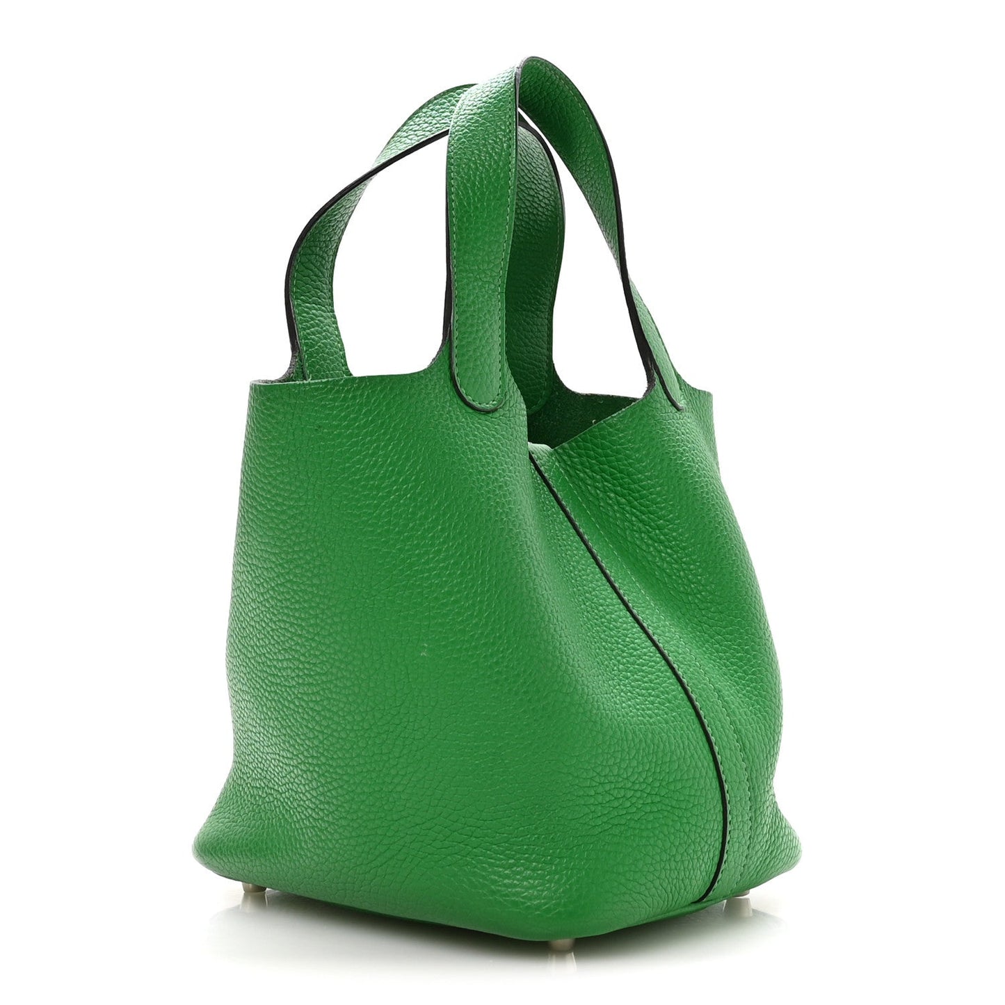Picotin Lock 18 PM Tote Taurillon Clemence Leather Bambou