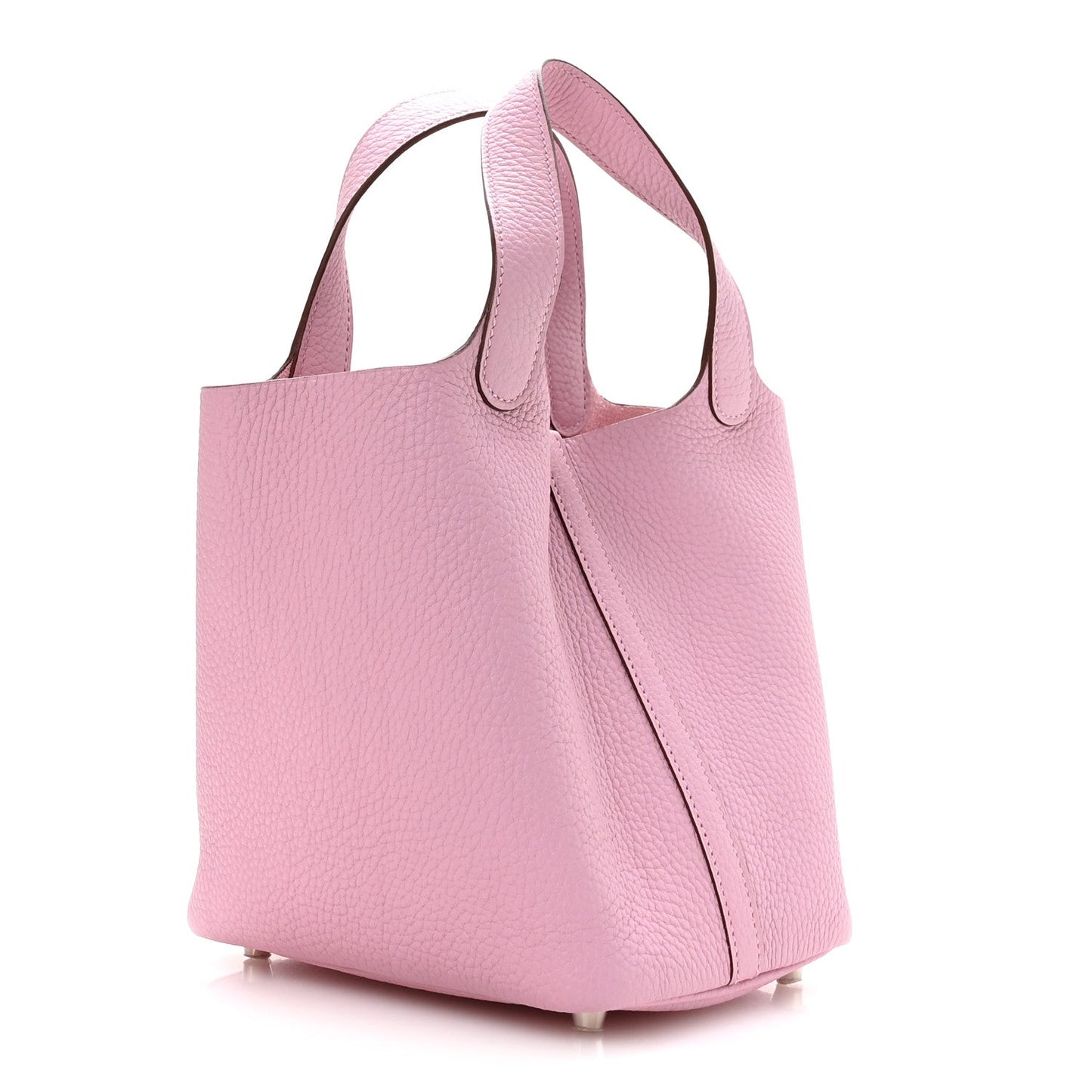 Taurillon Clemence Picotin Lock 18 PM Handbag in Rose Sakura