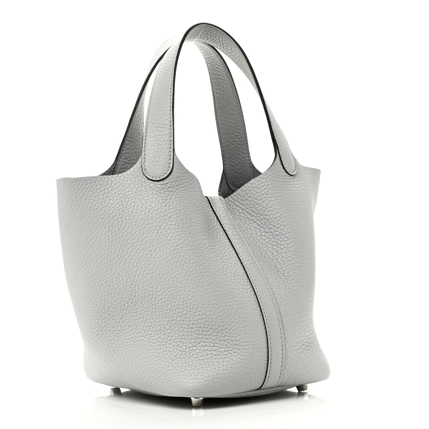 Taurillon Clemence Picotin Lock 18 PM Bucket Bag Bleu Glacier