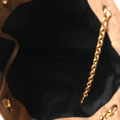 Saint Laurent Suede Medium Jamie Shopping Tote Golden Leaf