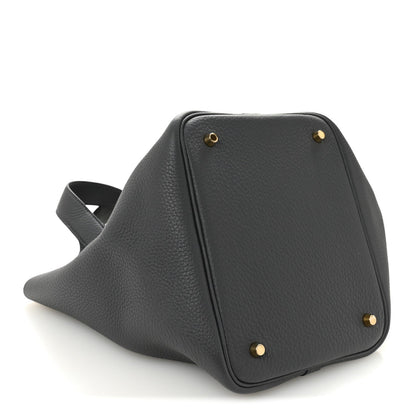 Taurillon Clemence Picotin Lock 22 MM Tote Ardoise
