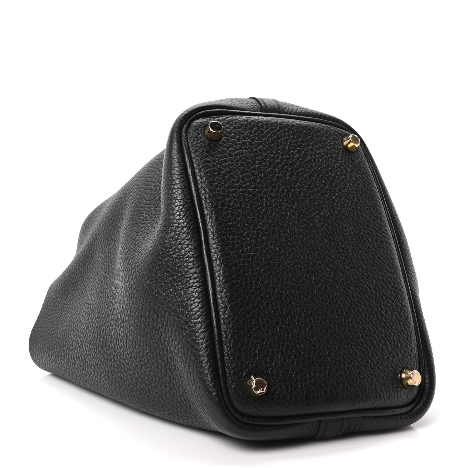 Taurillon Clemence Leather Tote Bag 18 PM Black