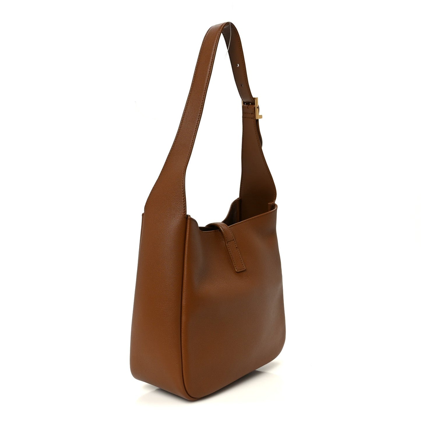 Saint Laurent Le 5 A 7 Smooth Calfskin Soft Hobo Fox