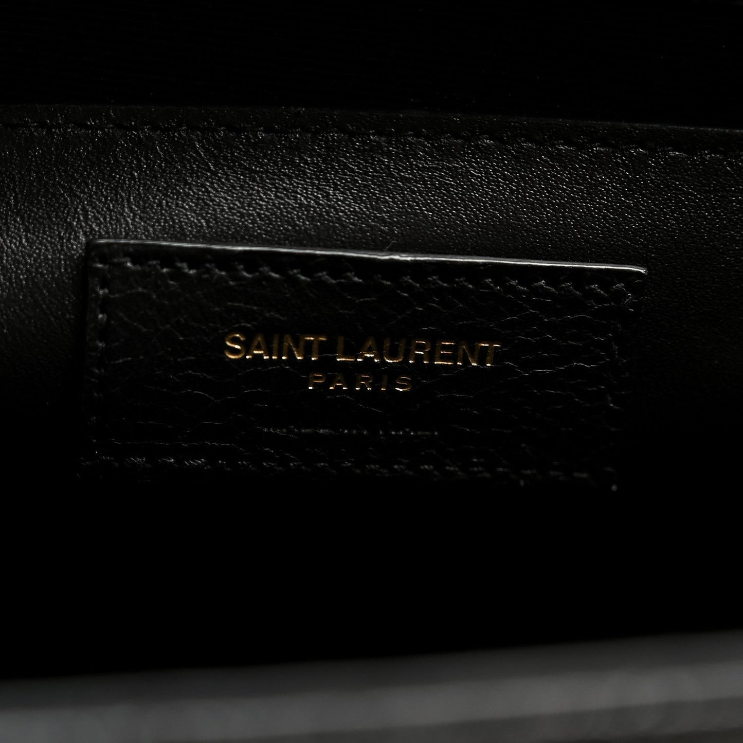 Saint Laurent Grain De Poudre Textured Mixed Matelasse Triquilt Medium Monogram Satchel Black
