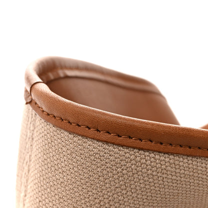Saint Laurent Canvas Calfskin Lauren Panier Tote Desert Dust