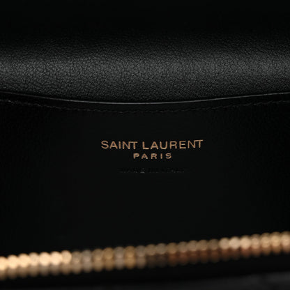 Saint Laurent Lambskin Quilted Mini Gaby Vanity Case Black