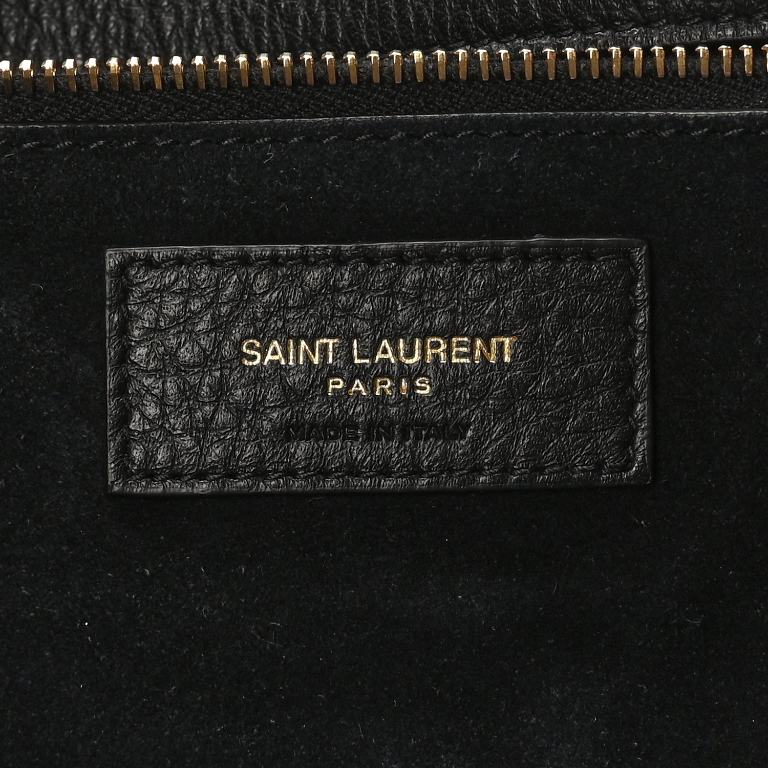 SAINT LAURENT Grained Deerskin Bea Tote Black
