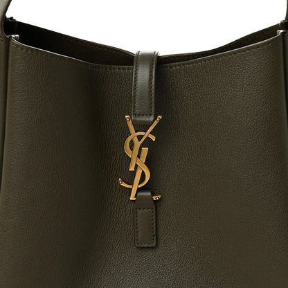 Saint Laurent Smooth Calfskin Small Le 5 A 7 Soft Hobo Light Musk