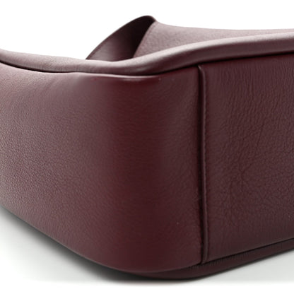 Saint Laurent Le 5 A 7 Small Smooth Calfskin Hobo Bag Rouge Legion