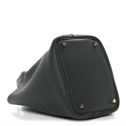 Taurillon Clemence Picotin Lock 18 PM Mini Bag Vert Mangrove