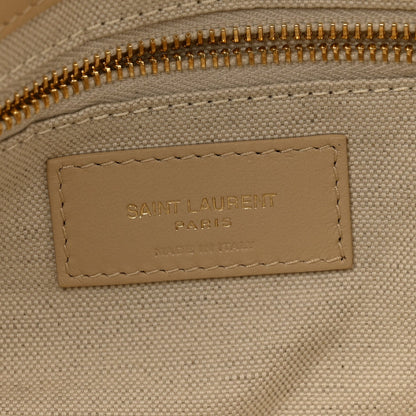 Saint Laurent Raffia Monogram Medium Jamie Shoulder Bag Natural Avorio