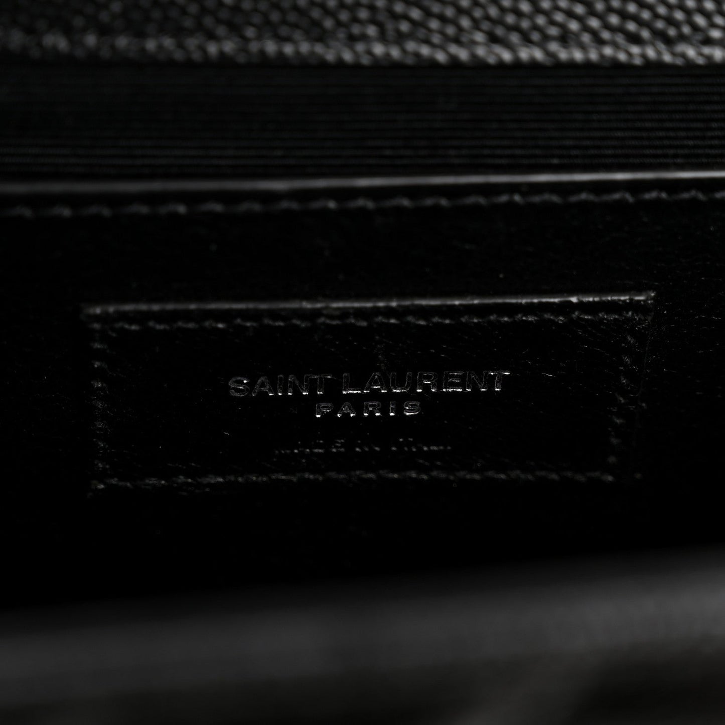 Saint Laurent Grain de Poudre Matelasse Triquilt Medium Satchel Black