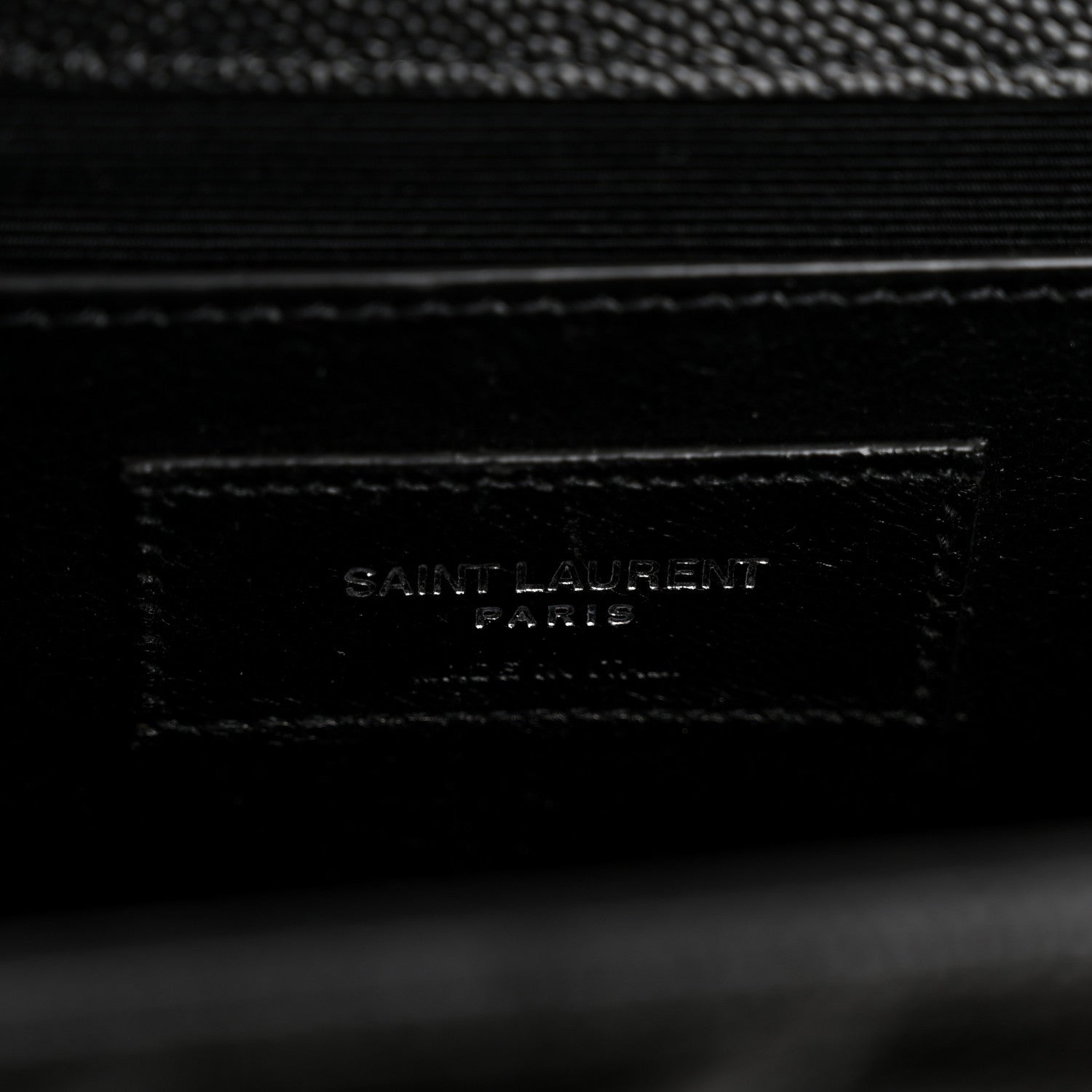 Saint Laurent Grain de Poudre Matelasse Triquilt Medium Satchel Black