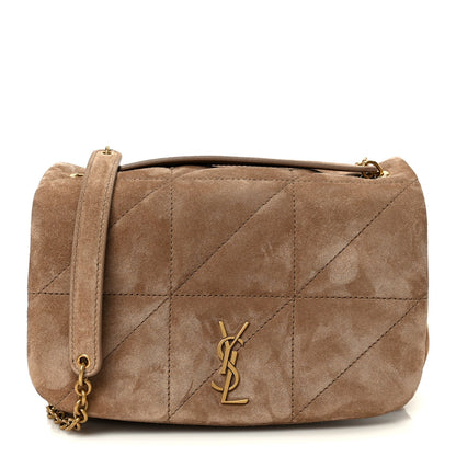 Saint Laurent Suede Matelasse Monogram Mini Jamie 4.3 Shoulder Bag Whisper Pink