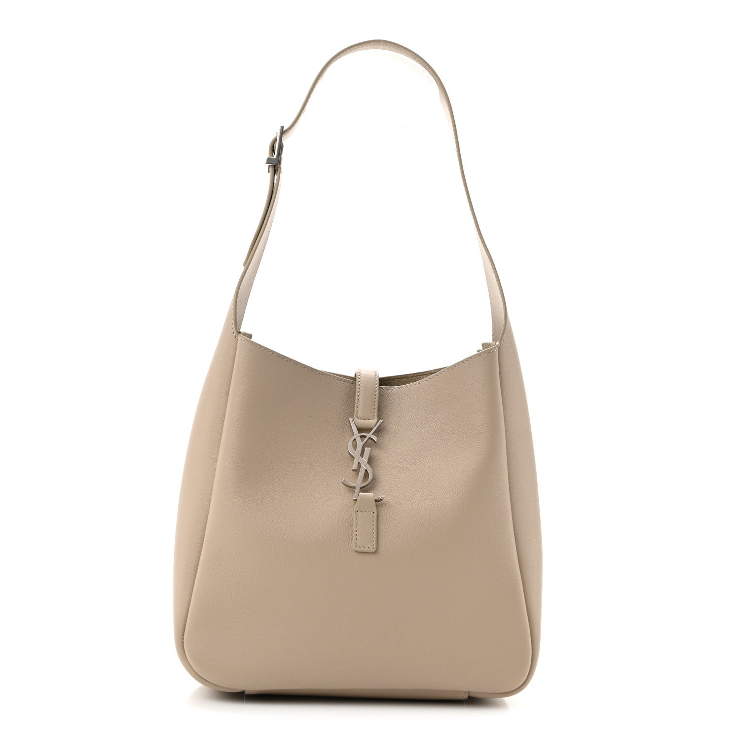 Saint Laurent Smooth Calfskin Small Le 5 A 7 Soft Hobo Bag Sea Salt