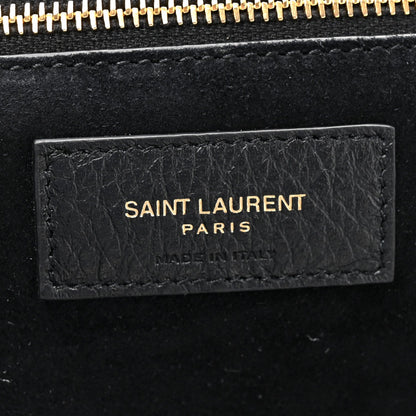 Saint Laurent Grained Deerskin Bea Tote Black