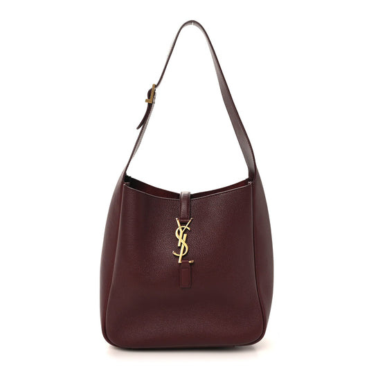 Saint Laurent Smooth Calfskin Small Le 5 A 7 Soft Hobo Rouge Legion