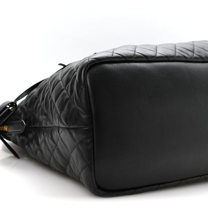 Saint Laurent Calfskin Quilted ES Giant Travel Bag Black