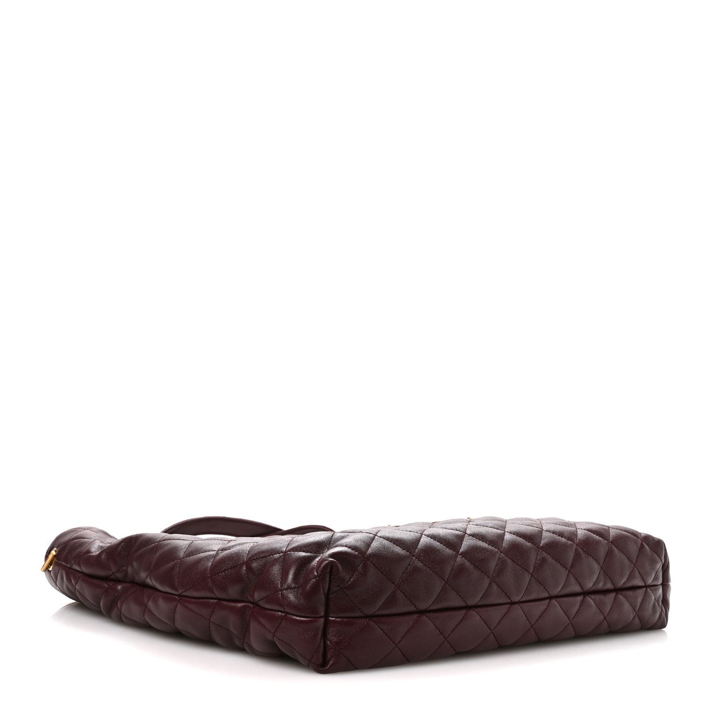 Saint Laurent Lambskin Quilted Maxi Icare Shopping Tote Rouge Cabernet