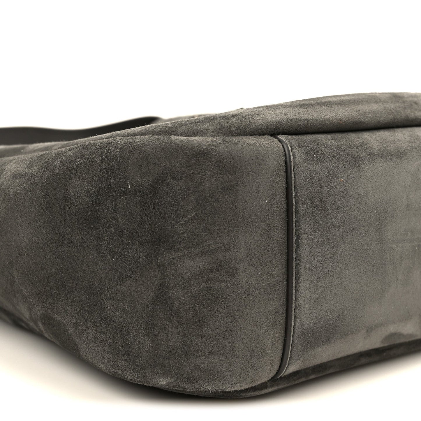 Saint Laurent Suede Small Le 5 A 7 Soft Hobo Urban Grey
