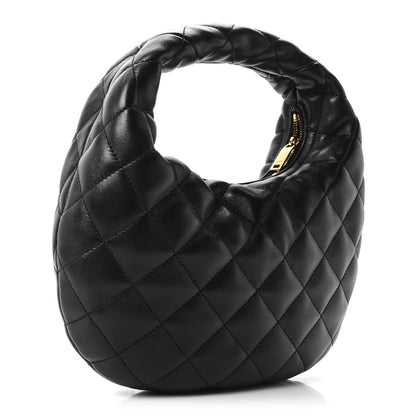 Saint Laurent Lambskin Quilted Icarino Bag Black