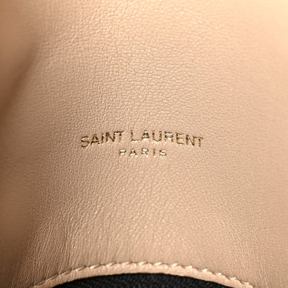 Saint Laurent Loulou Puffer Small Chain Satchel Dark Beige