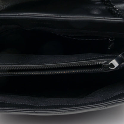 Saint Laurent Loulou Quilted Calfskin Chain Satchel Medium Black