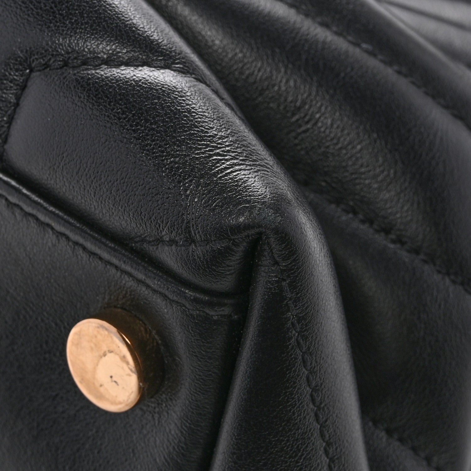 Saint Laurent Calfskin Y Quilted Monogram Large Loulou Chain Satchel Black