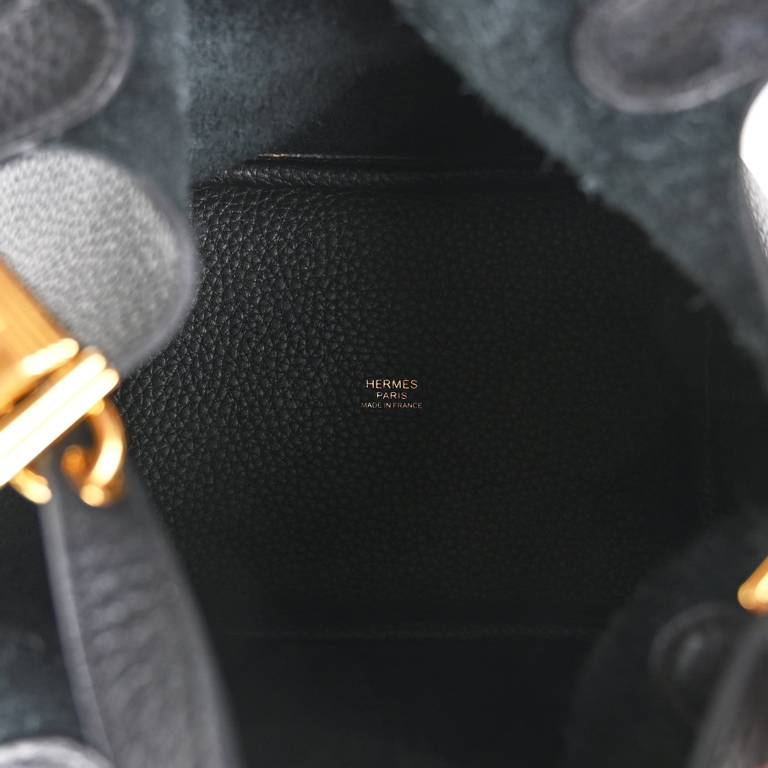Taurillon Clemence Leather Tote Bag 18 PM Black