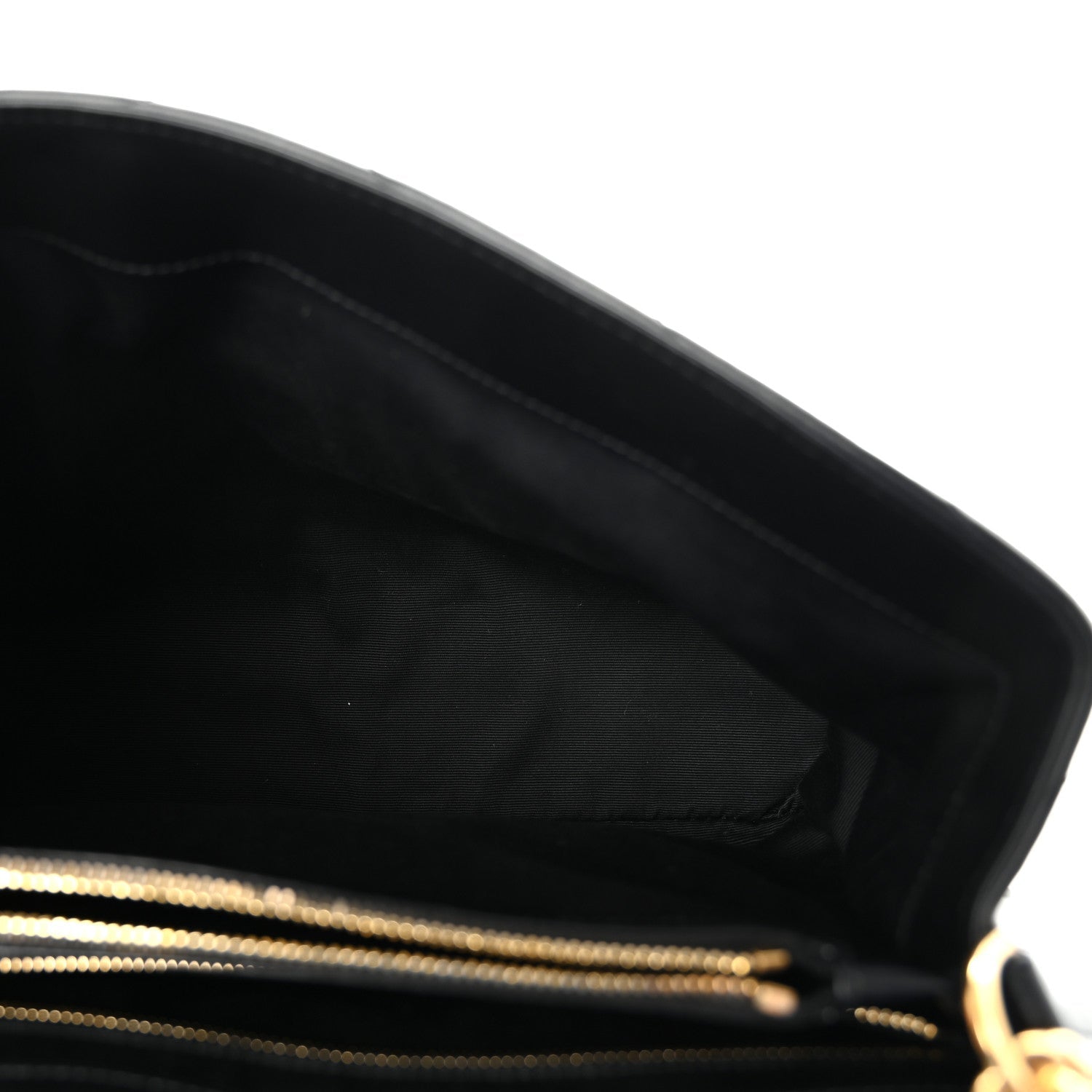 Saint Laurent Loulou Calfskin Y Quilted Monogram Medium Chain Satchel Black