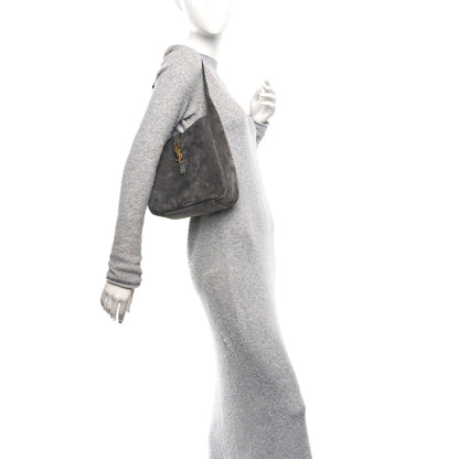 Saint Laurent Suede Small Le 5 A 7 Soft Hobo Urban Grey