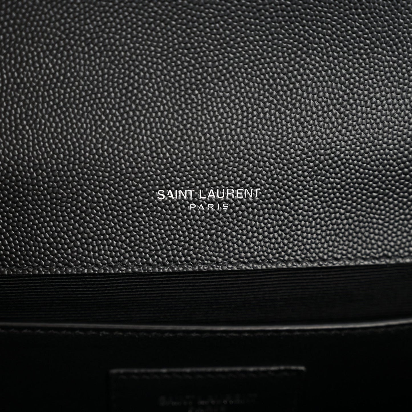 Saint Laurent Mixed Matelasse Triquilt Medium Monogram Satchel Black