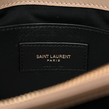 Saint Laurent Suede Matelasse Chevron Monogram Medium College Bag