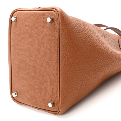 Taurillon Clemence Picotin Lock 18 PM Gold Tote Bag