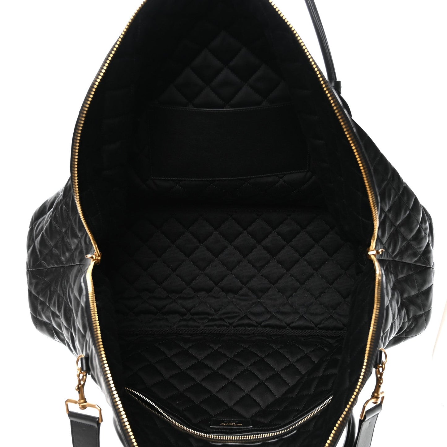 Saint Laurent Calfskin Quilted ES Giant Travel Bag Black