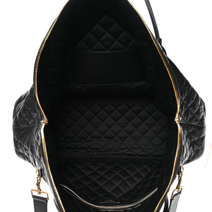 Saint Laurent Calfskin Quilted ES Giant Travel Bag Black