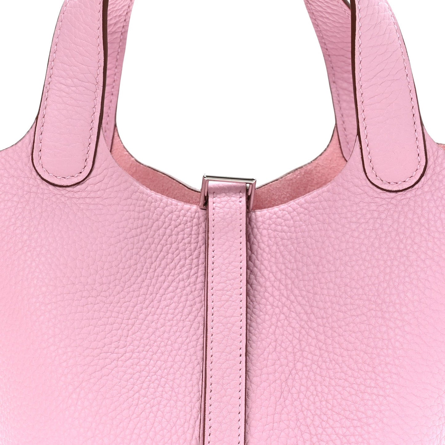 Taurillon Clemence Picotin Lock 18 PM Handbag in Rose Sakura