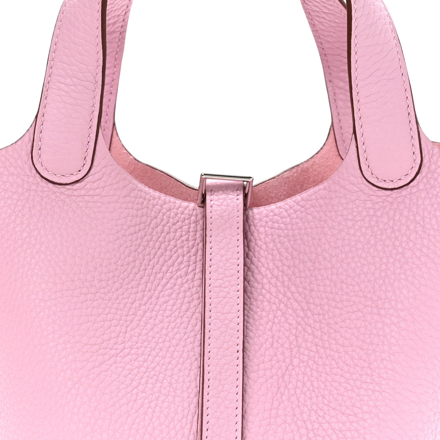Taurillon Clemence Picotin Lock 18 PM Handbag in Rose Sakura