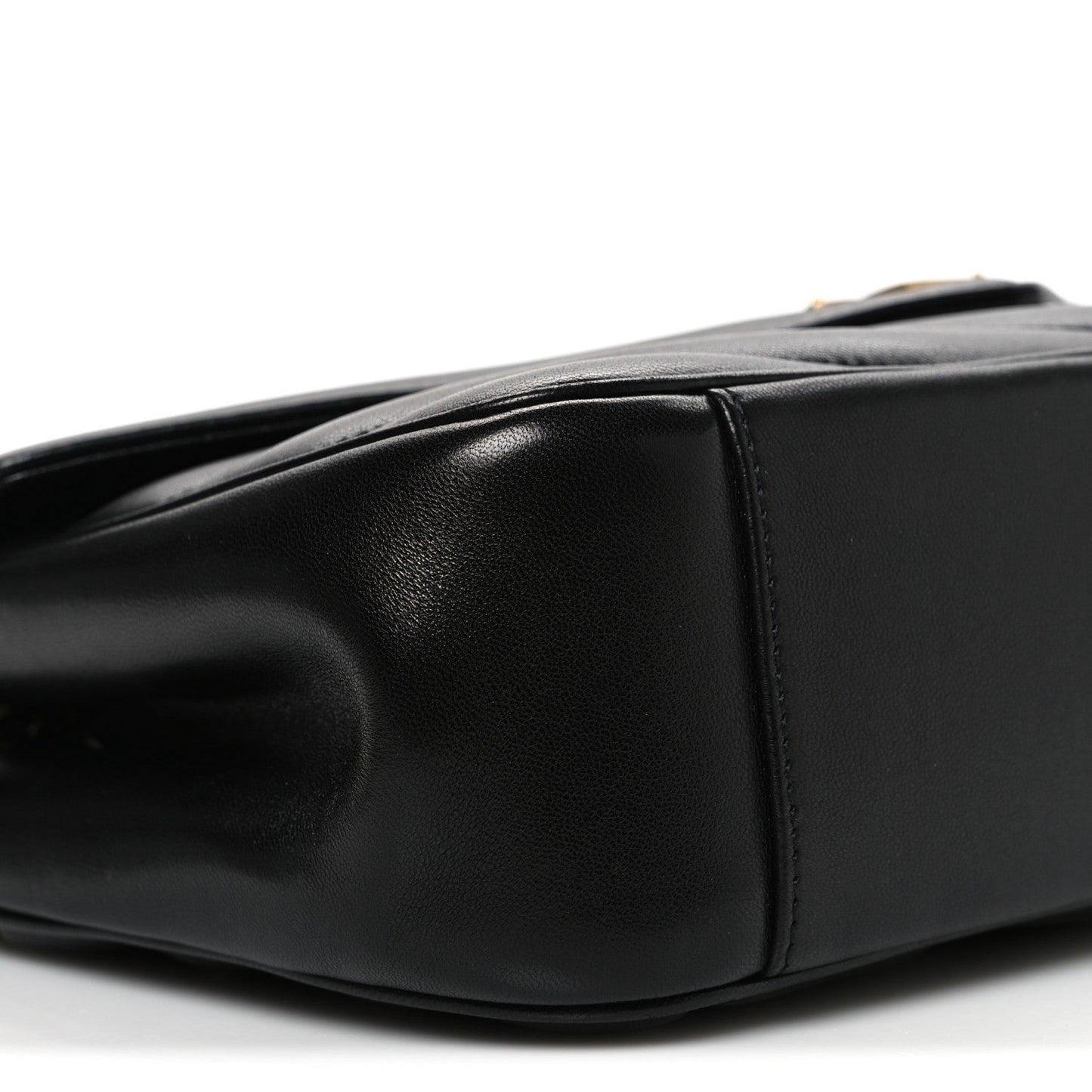 Saint Laurent Lambskin Chevron Quilted Medium Loulou Black