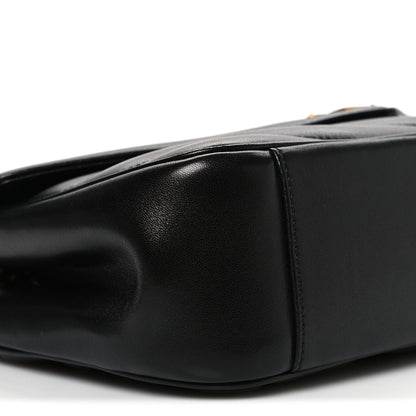 Saint Laurent Lambskin Chevron Quilted Medium Loulou Black